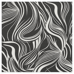 Creative Black and White Seamless Abstracts Fabric