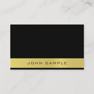 Creative Black Gold Professional Simple Plain Business Card