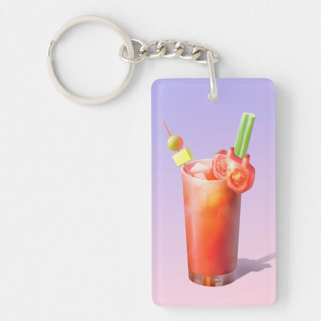Creative Bloody Mary Cocktail Key Ring (Front)