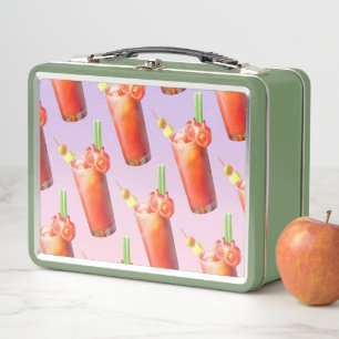 Creative Bloody Mary Cocktail Metal Lunch Box