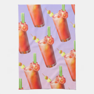 Creative Bloody Mary Cocktail Tea Towel