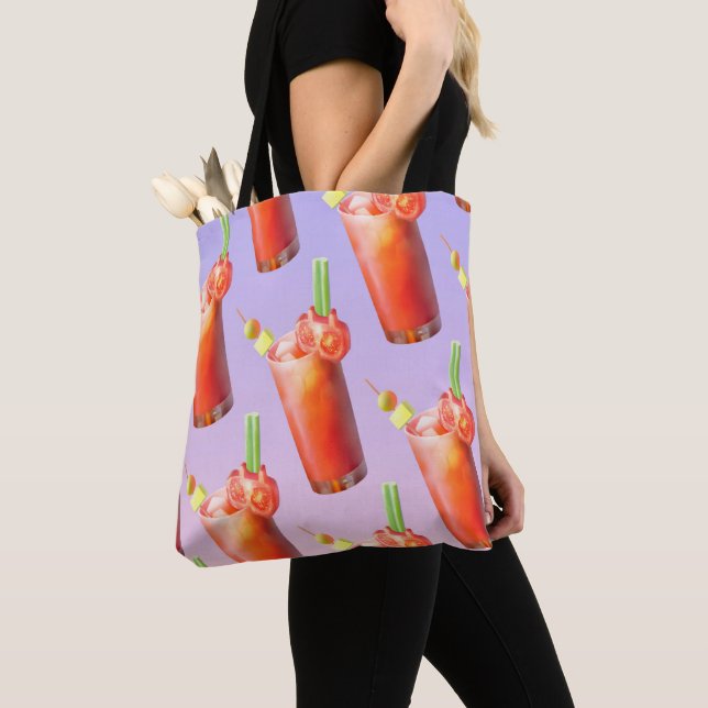 Creative Bloody Mary Cocktail Tote Bag (Close Up)