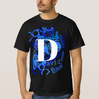 Creative Blue Monogram T-Shirt