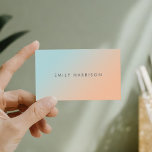 Creative Blue Orange Ombre Unique Modern Business Card<br><div class="desc">Create your own creative and colourful business card featuring abstract ombre colour gradient with modern minimalist design.</div>