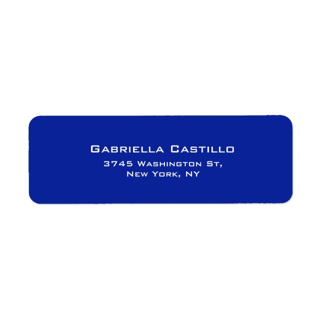 Creative Blue Plain Elegant Simple Minimalist (Front)