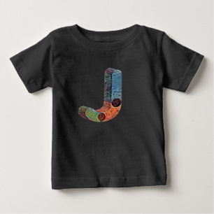 Creative Bold Letter J Initial Monogram  Baby T-Shirt