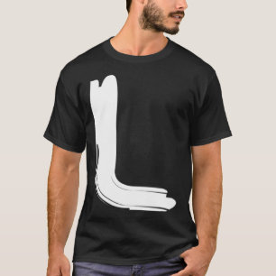 Creative Bold White Letter L Alphabet Marker T-Shirt