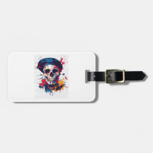 Creative Bones � Funny Artist Skull Luggage Tag