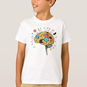 Creative Brain Abstract Mental Health Illustration T-Shirt