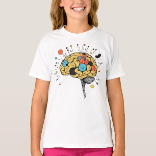 Creative Brain Abstract Mental Health Illustration T-Shirt