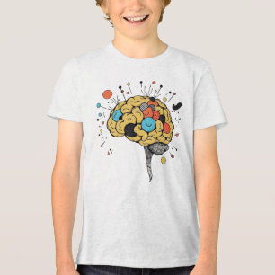 Creative Brain Abstract Mental Health Illustration Tri-Blend Shirt