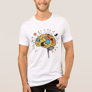 Creative Brain Abstract Mental Health Illustration Tri-Blend Shirt