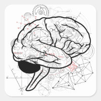 Creative Brain Artwork With Science Theme