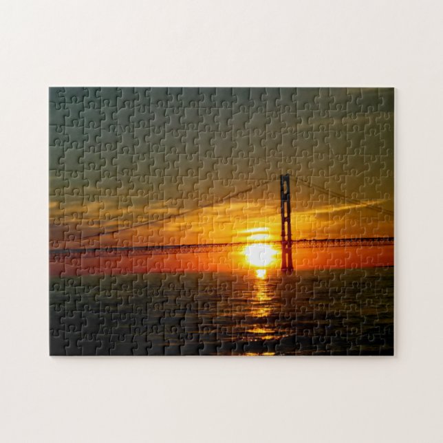 Creative bridge sky water photo jigsaw puzzle (Horizontal)