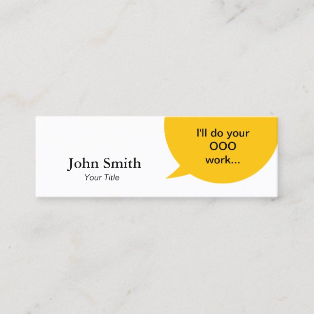 Creative Bubble Professional Mini Business Card (Front)