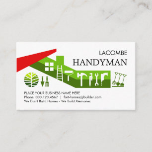 Creative Building Home Landscape Handyman Tools Business Card