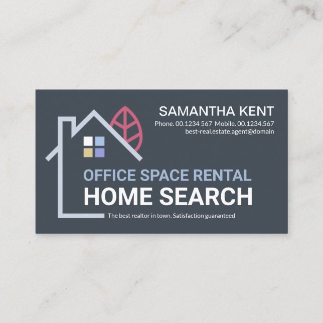 Creative Building Home Landscape Realtor Business Card (Front)