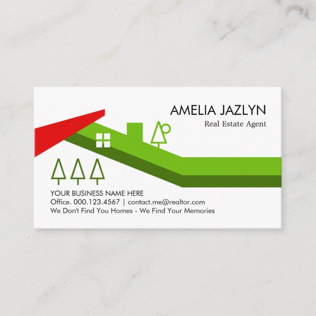 Creative Building Home Landscape Realtor Business Card (Front)