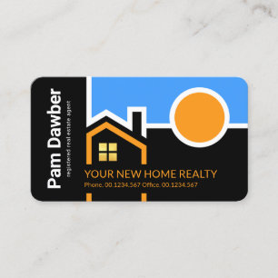 Creative Building Rooftop Sun Border Business Card
