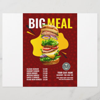 Creative Burger Menu Display Flyer