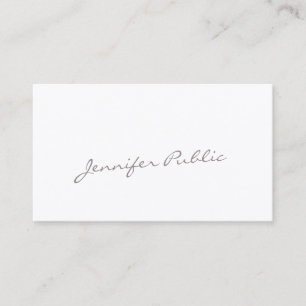 Creative Calligraphy Handwritten Script Luxe Fine Business Card