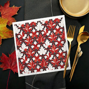 Creative Canadian Maple Leaf Pattern ID1072 Napkin