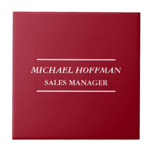 Creative Carmine Red Minimalist Classical Italic Tile