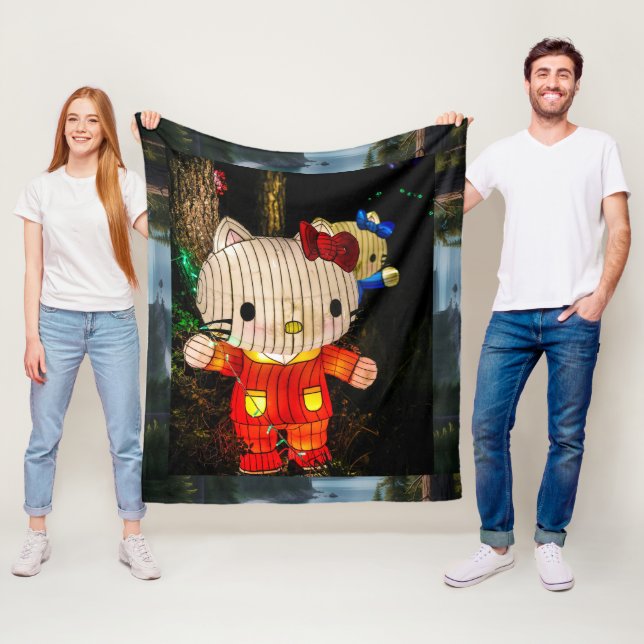 Creative Cartoon Character Light Installations  Fleece Blanket (In Situ)