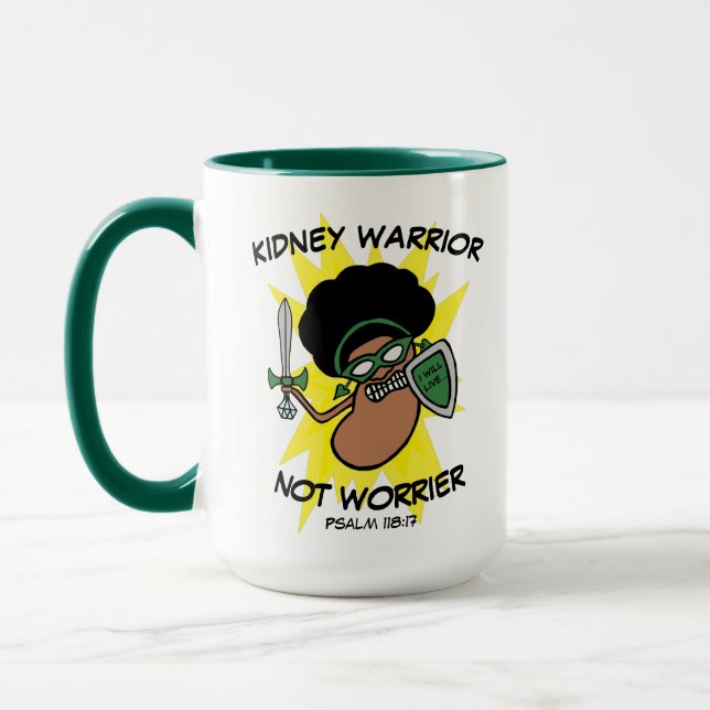 Creative Cartoon Kidney Warrior Hero Mug (Left)