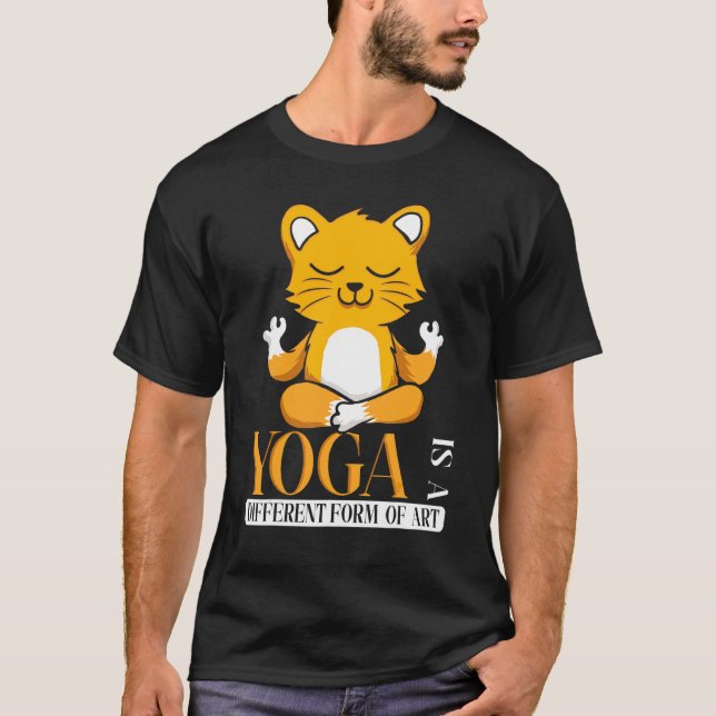 Creative Cat Yoga T-Shirt (Front)