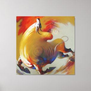 "Creative Caw-Caw - Crow Canvas Painting" Print