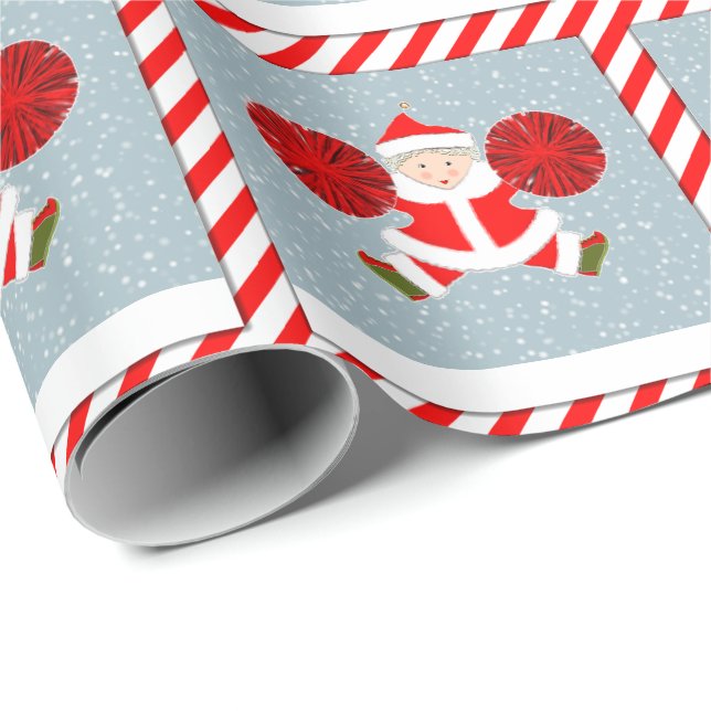 Creative Cheerleader Christmas Gift Wrapping Paper (Roll Corner)