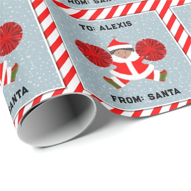 Creative Cheerleader Christmas Gift Wrapping Paper (Roll Corner)