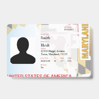 CREATIVE Child ID- Maryland Flag ID Badge