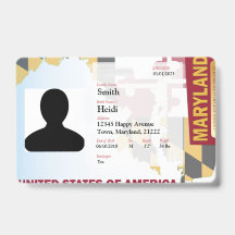 CREATIVE Child ID- Maryland Flag -RED