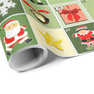 Creative Christmas Countdown Wrapping Paper
