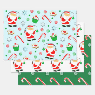 Creative Christmas Fishing Gift Wrapping Paper Sheet