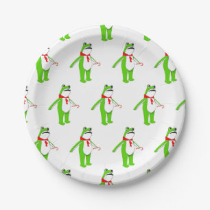 Creative Christmas Holiday Frog Paper Plate