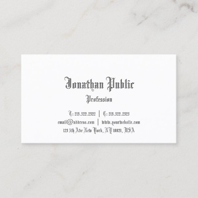 Creative Classic Nostalgic Professional Design Business Card (Front)