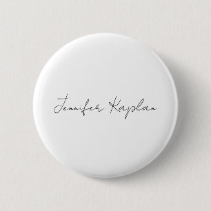 Creative Classical White Minimalist Professional 6 Cm Round Badge