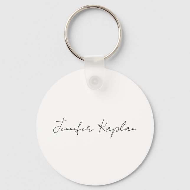 Creative Classical White Minimalist Professional Key Ring (Front)