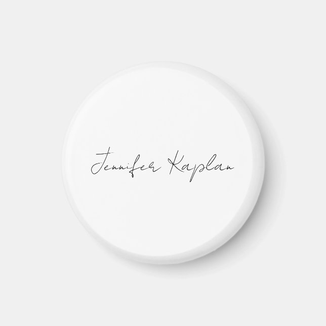 Creative Classical White Minimalist Professional Magnet (Front)