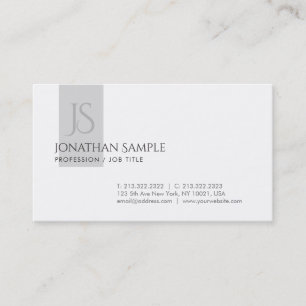 Creative Clean Design Monogram Chic Professional Business Card