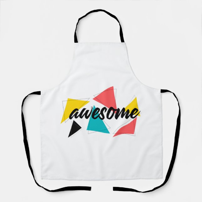 Creative, colourful, fun, modern design of Awesome Apron (Front)