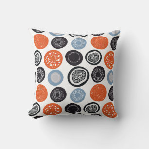 Creative, colourful geometric circle pattern. cushion