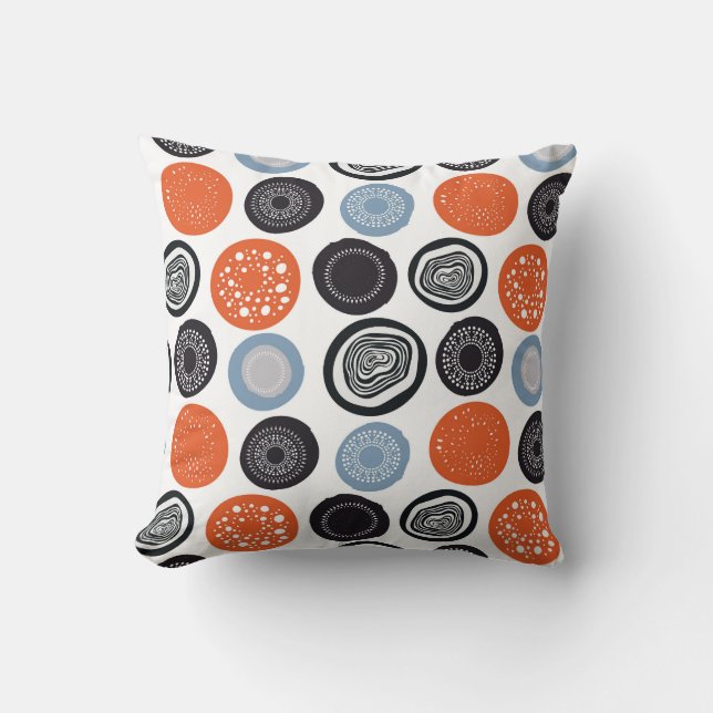 Creative, colourful geometric circle pattern. cushion (Front)
