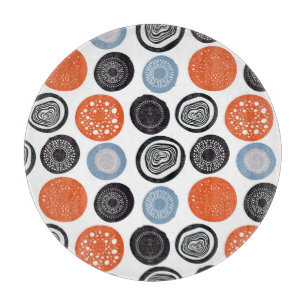 Creative, colourful geometric circle pattern. cutting board
