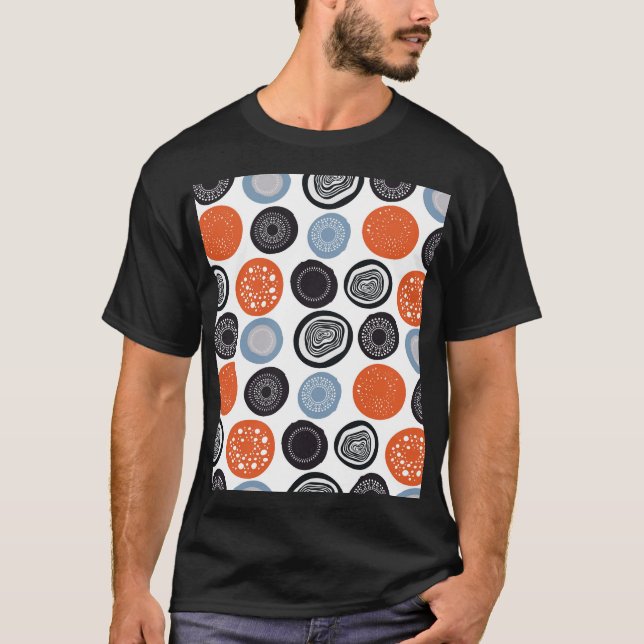 Creative, colourful geometric circle pattern. T-Shirt (Front)