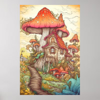 Creative Colourful Psychedelic Mushroom Art