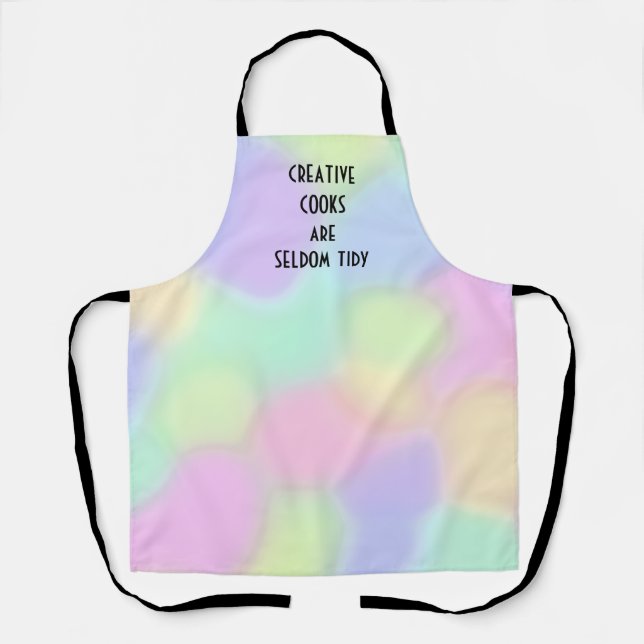 Creative Cooks are Seldom Tidy Colourful Apron (Front)